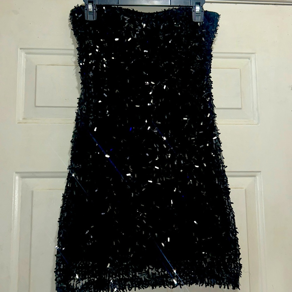 Wet Seal Black Sequins Mini Dress size small